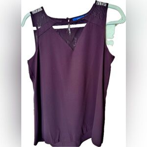 Apt. 9 Purple Lace Detail Top
